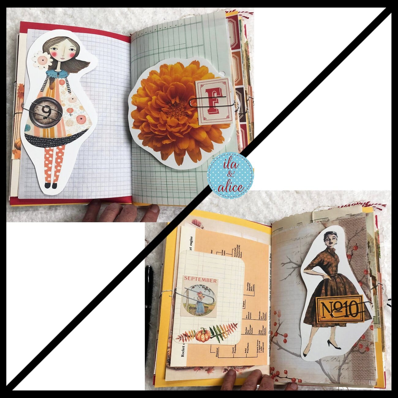Autumn Themed Junk Journal w Fall Trees Journal ila & alice