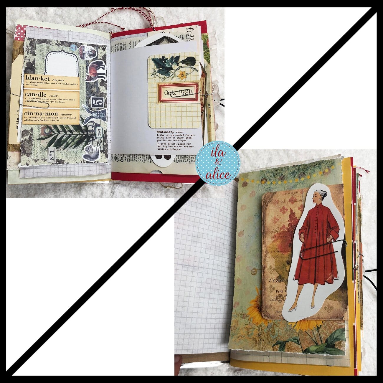 Autumn Themed Junk Journal w Apples Journal ila & alice