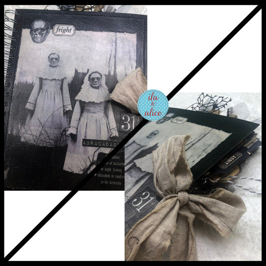 Creepy Witches Halloween Junk Journal with Ghosts & Ghouls Journal ila & alice
