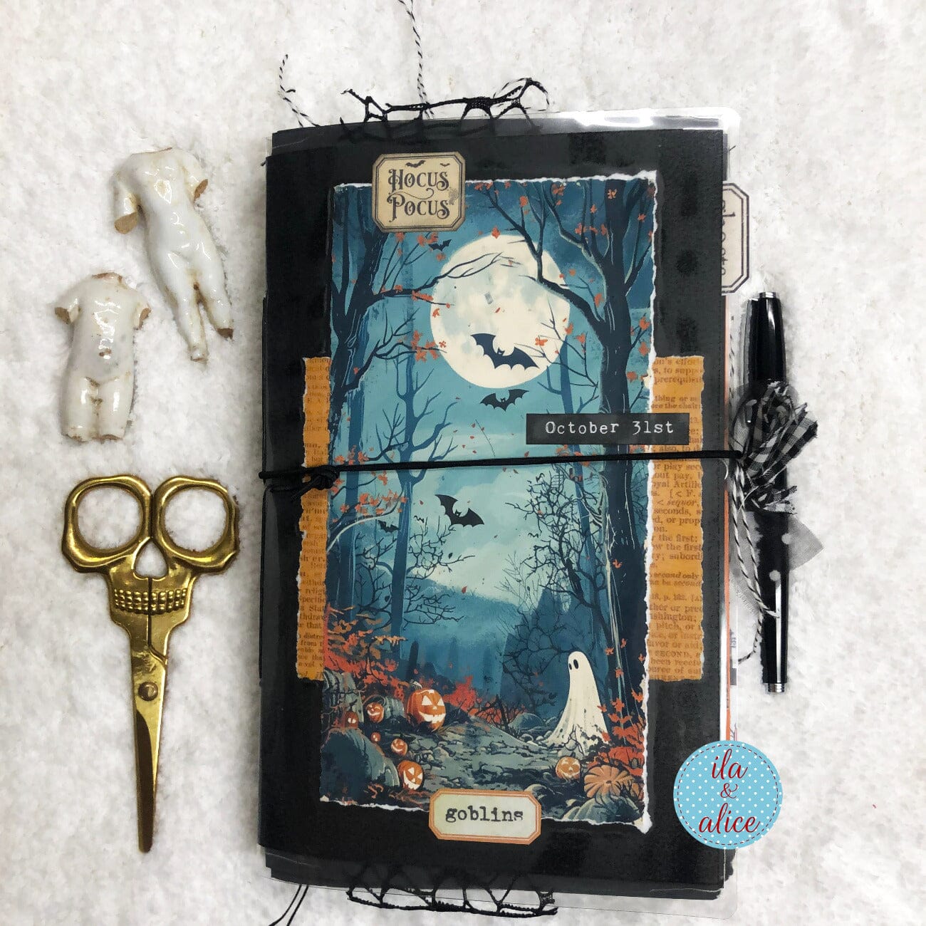 Ghosts in Spooky Town Halloween Junk Journal #3 Journal ila & alice
