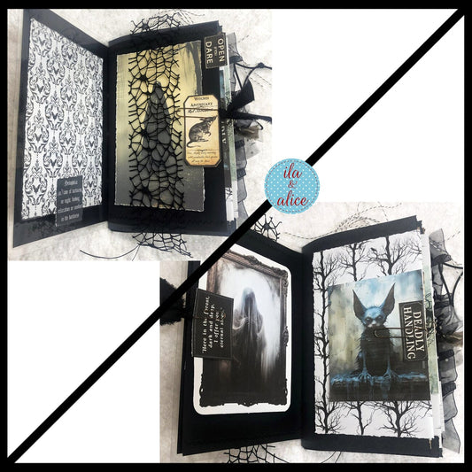 Dark Sinister Night Halloween Junk Journal #3 Journal ila & alice