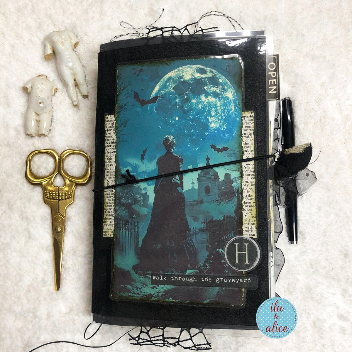 Dark Sinister Night Halloween Junk Journal #4 Journal ila & alice
