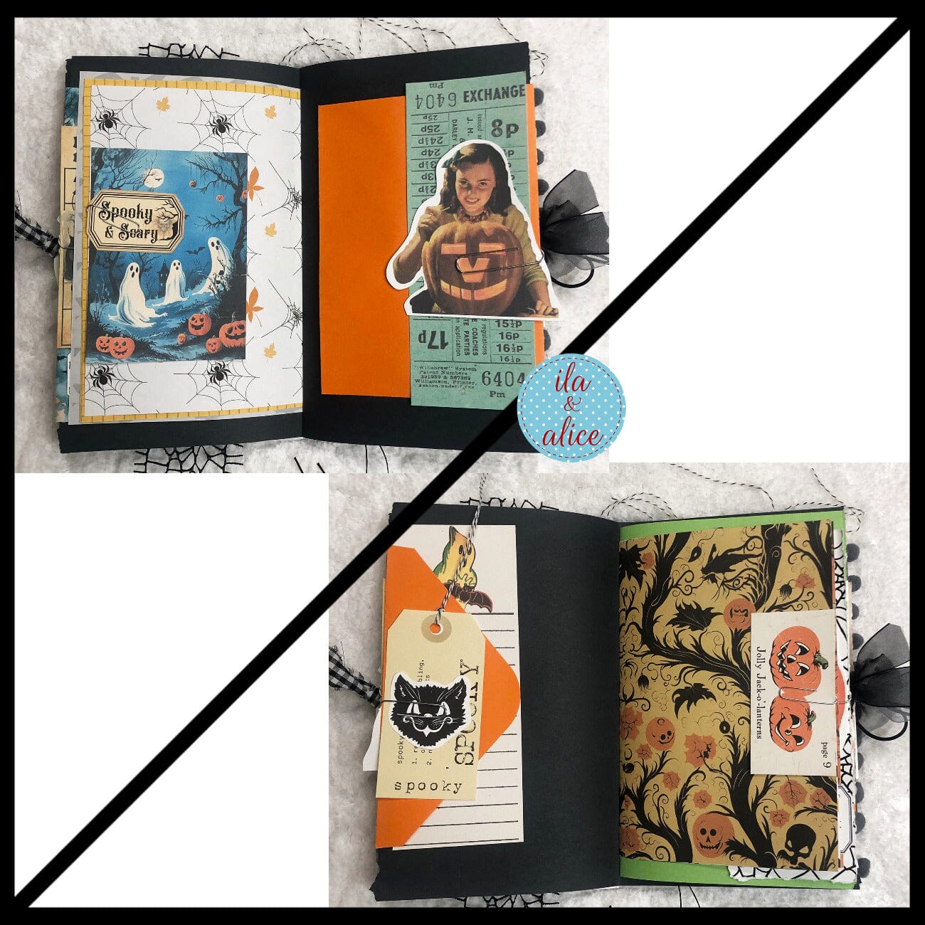 Haunted House Under a Full Moon Halloween Junk Journal #4 Journal ila & alice
