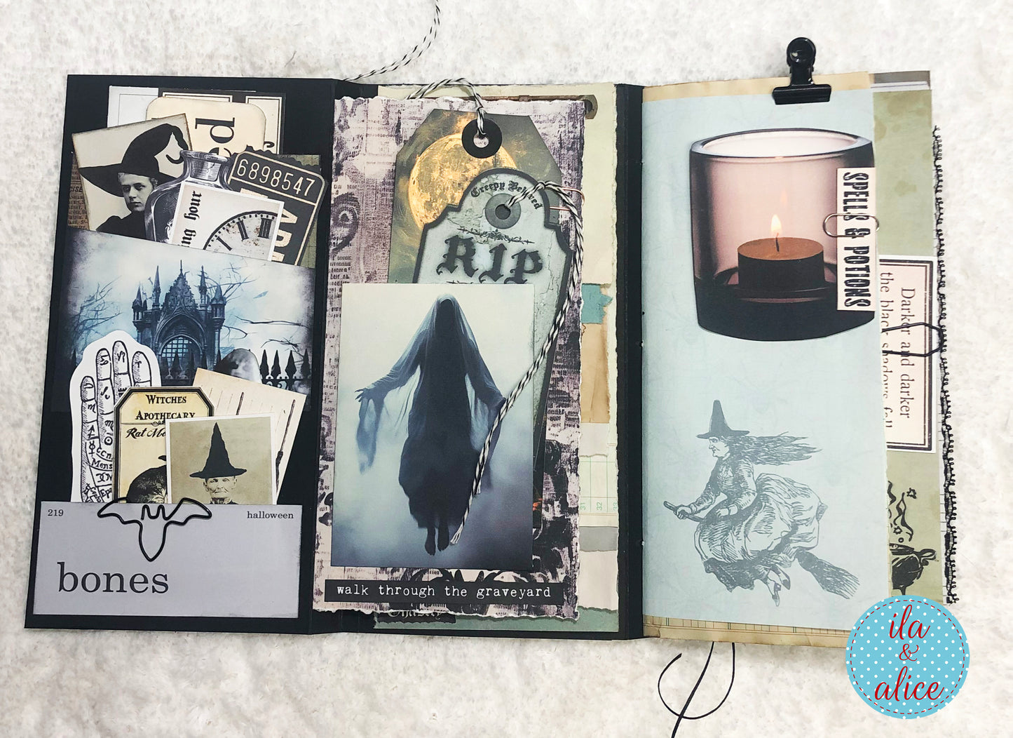 Spooky Halloween Folio with Ancient Looming Spirit