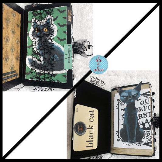 Dedicated to Black Cats Halloween Junk Journal Filled #4 Journal ila & alice