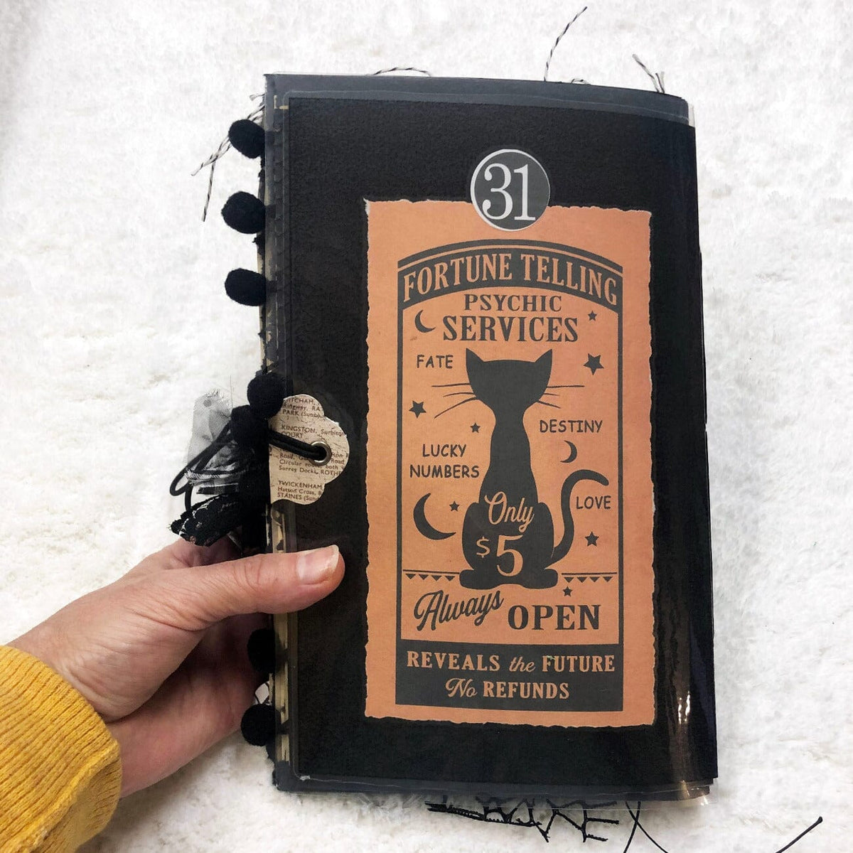 Dedicated to Black Cats Halloween Junk Journal Filled #4 Journal ila & alice