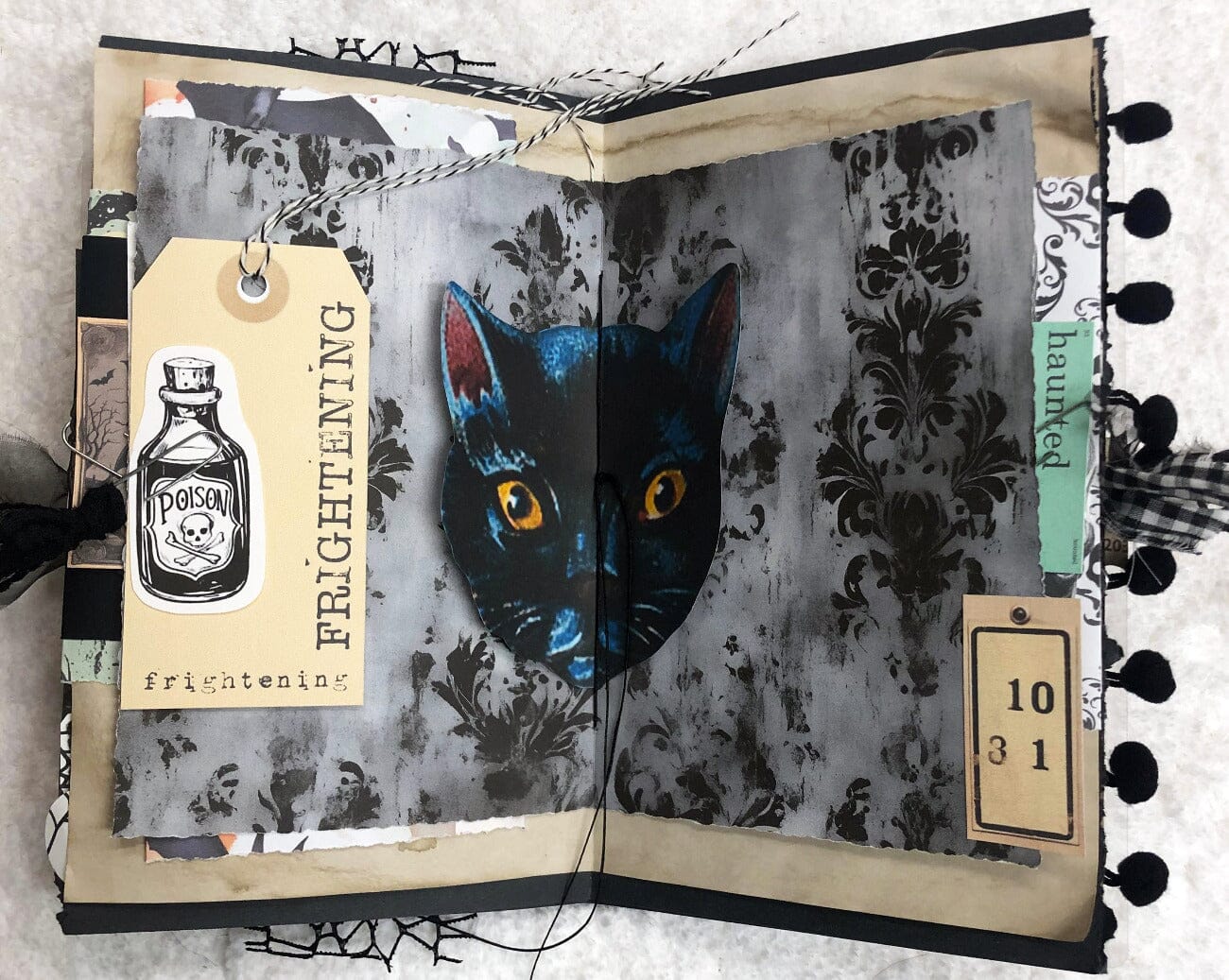Dedicated to Black Cats Halloween Junk Journal Filled #3 Journal ila & alice