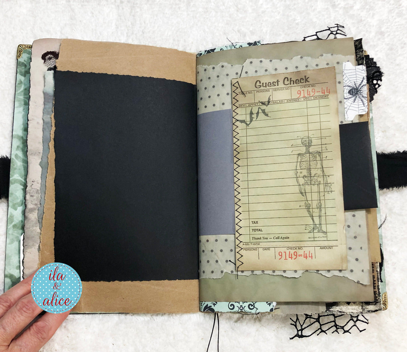 Handmade Eerie Halloween Gothic junk journal