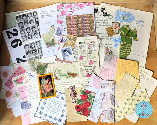 Collected Curiosities No. 05 – Sewing Room Scrapbook Mix (8×12)