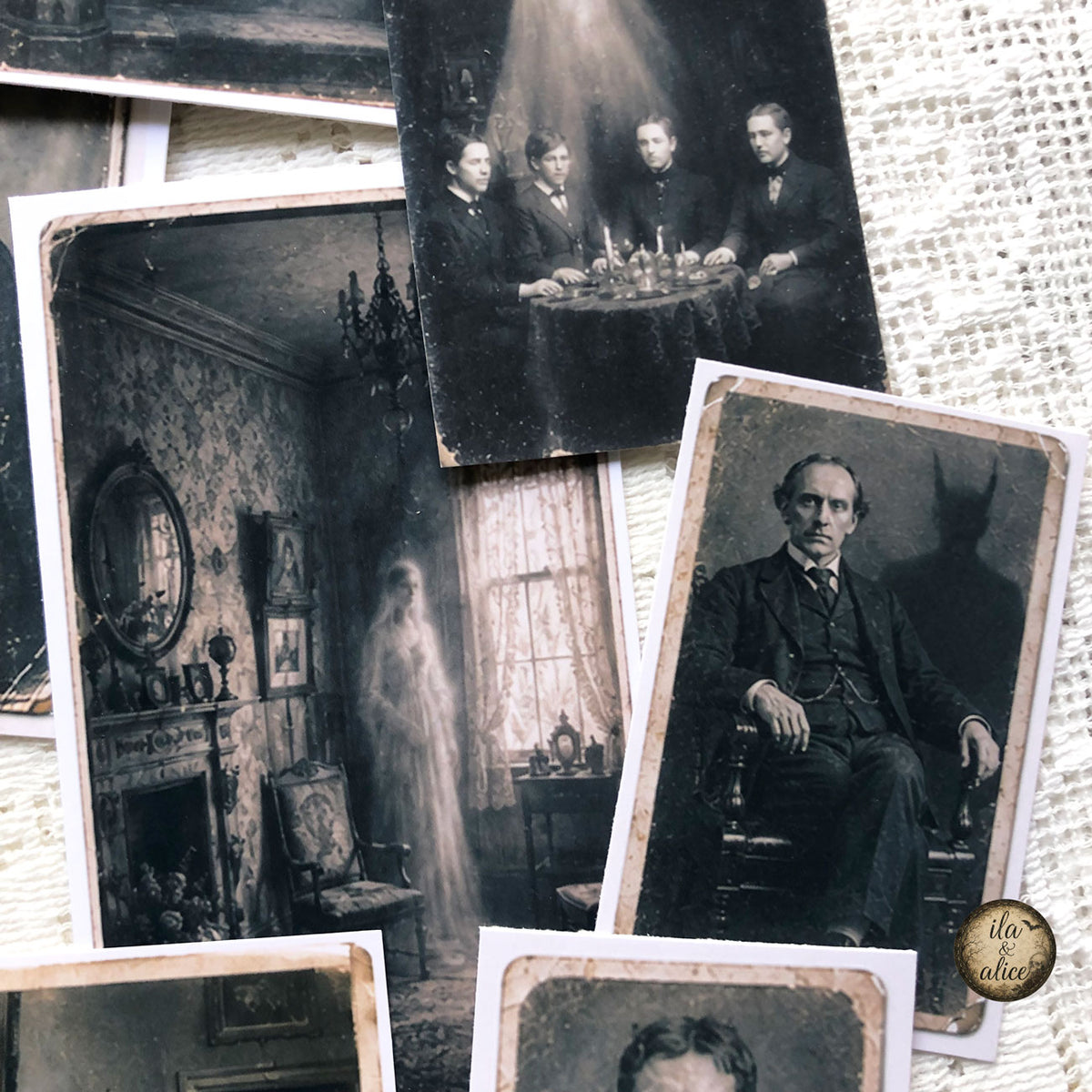 Restless Rooms: Drawer No. 4 | Haunted Victorian Photo Ephemera Pack