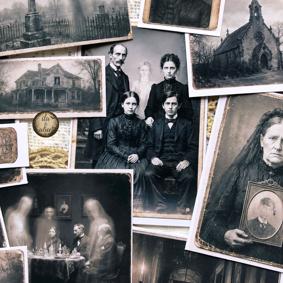 Restless Rooms: Drawer No. 4 | Haunted Victorian Photo Ephemera Pack