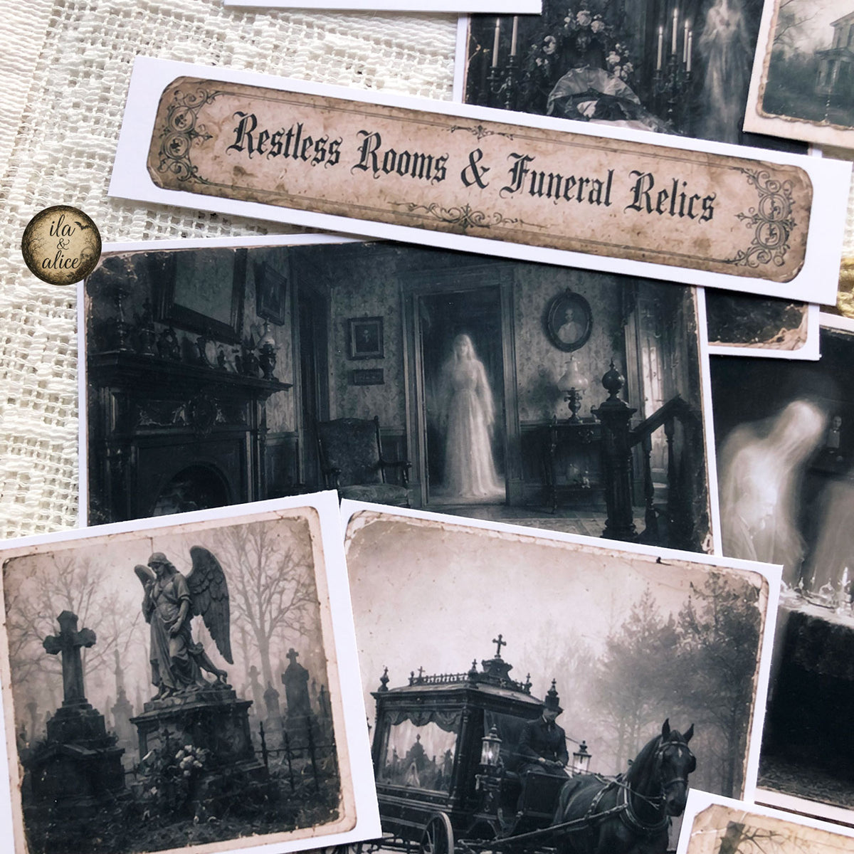 Restless Rooms: Drawer No. 4 | Haunted Victorian Photo Ephemera Pack