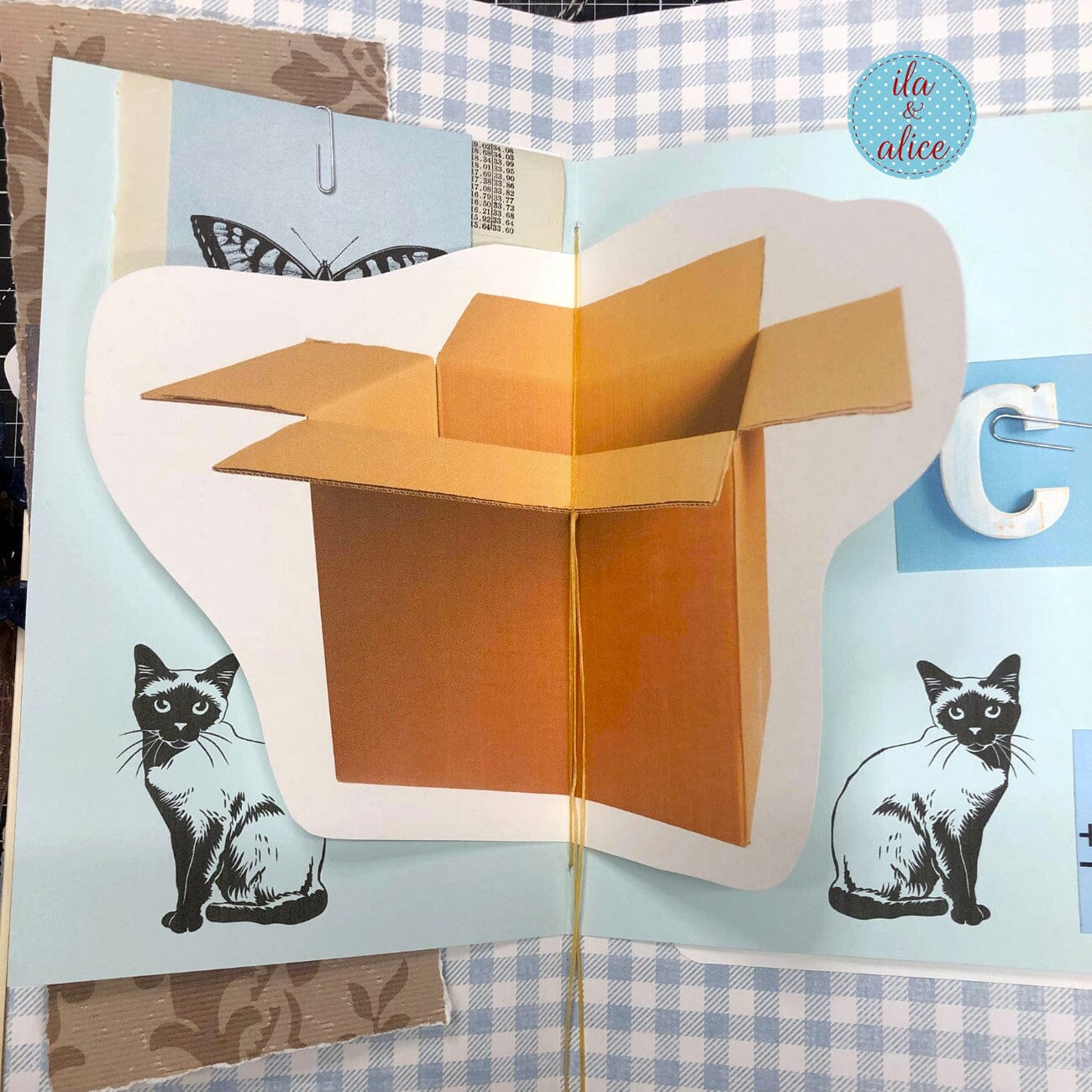 Siamese Cat Junk Journal- Soft Cover with Saucy Face Journal ila & alice