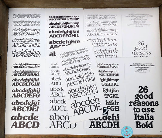 Vintage Typeface Pages Paper Pack | Original Typography Specimen Book Pages No. 2