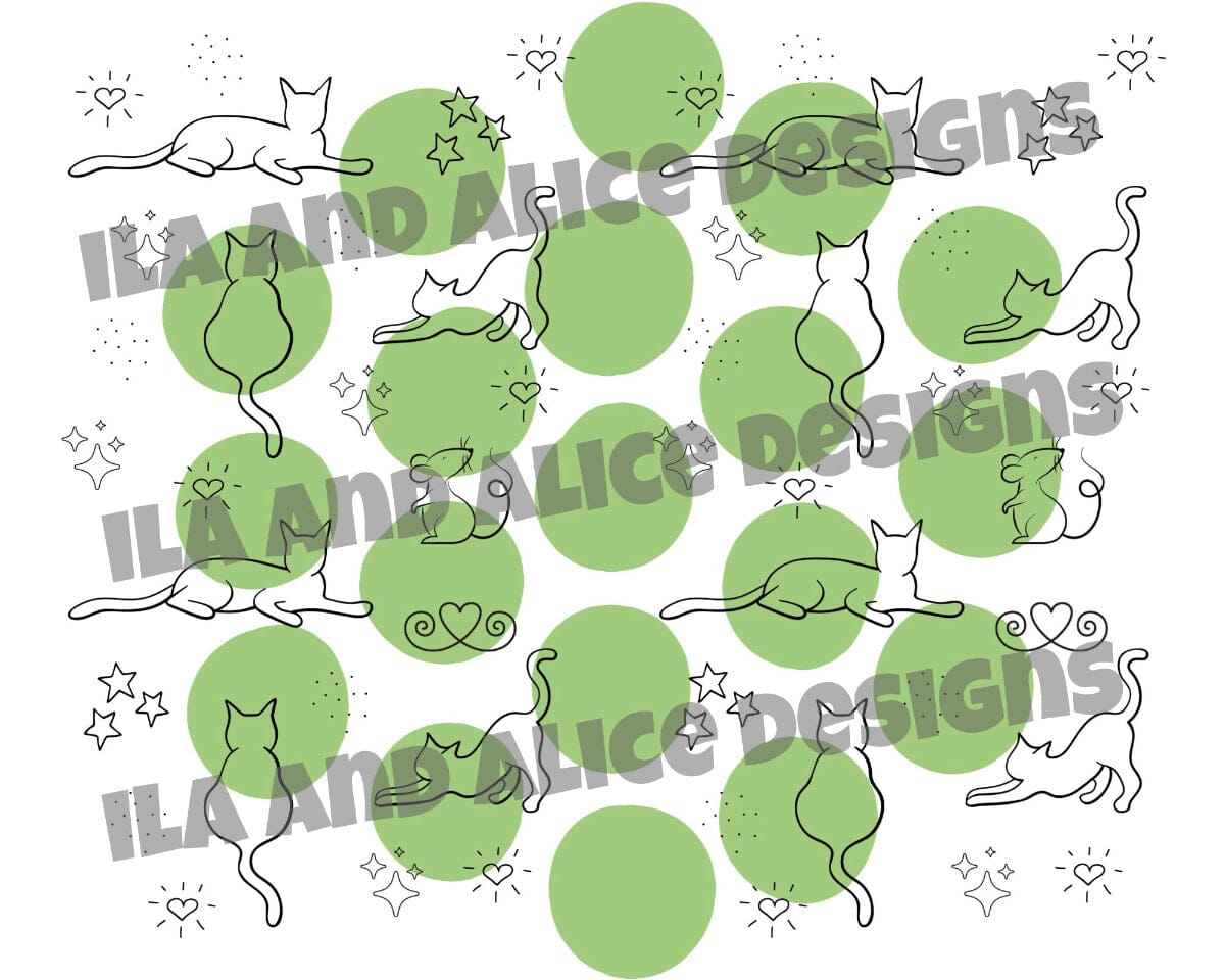 Digital Cat Junk Journal Paper-Retro Brights-5 Papers Journal ila & alice