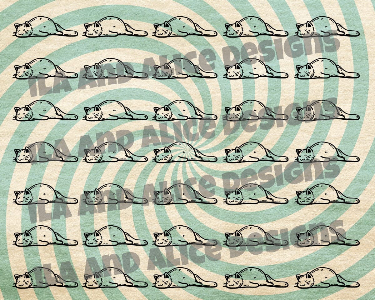 Digital Cat Junk Journal Paper-Green-5 Papers Journal ila & alice
