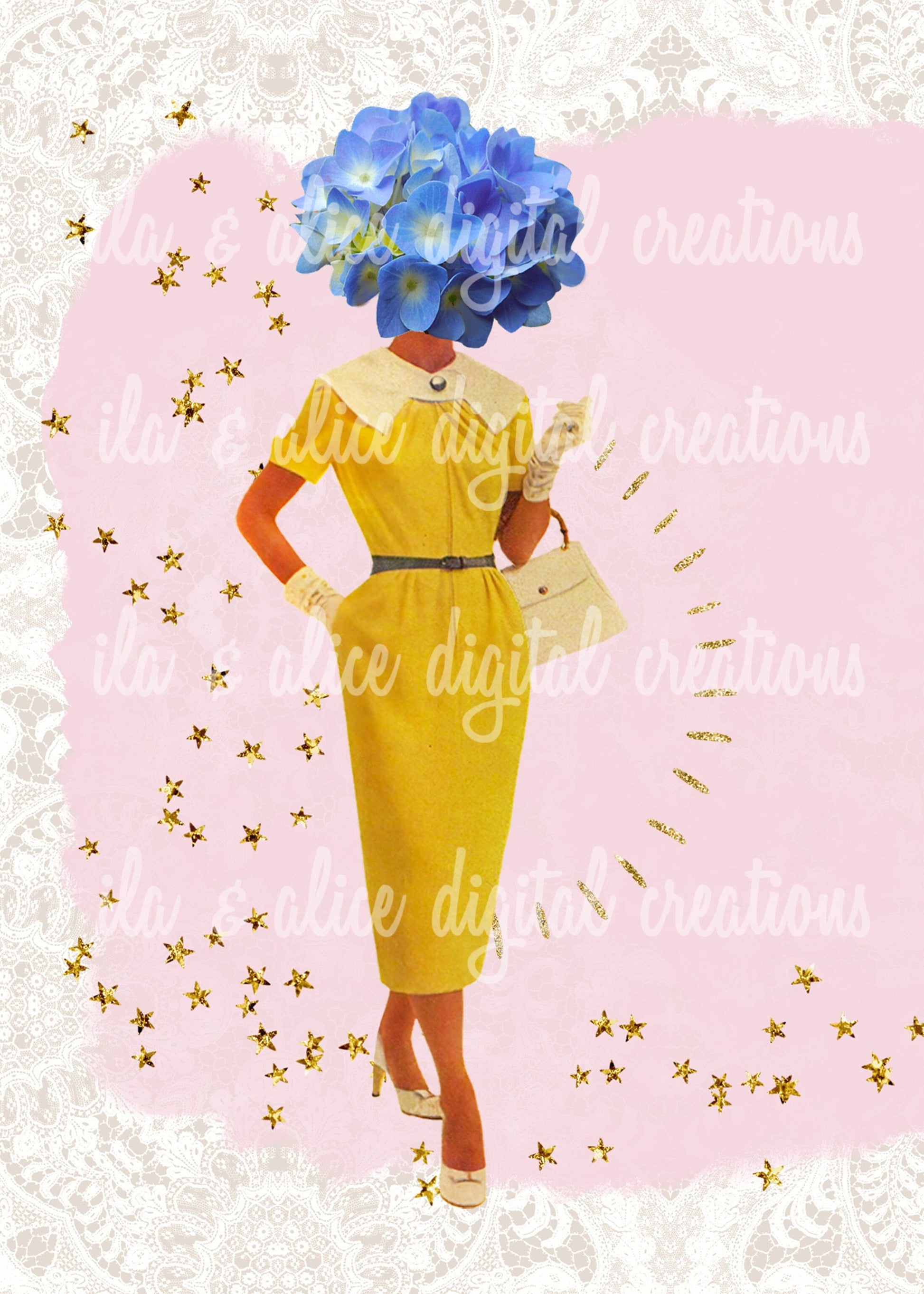Floral Fashion Postcards Post Cards ila & alice 