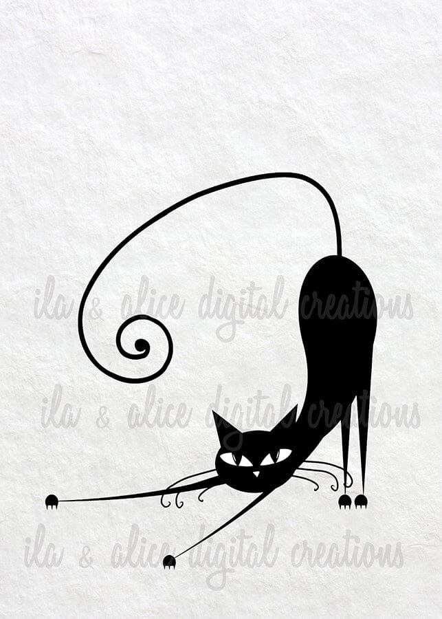 Black Cat Postcards Post Cards ila & alice
