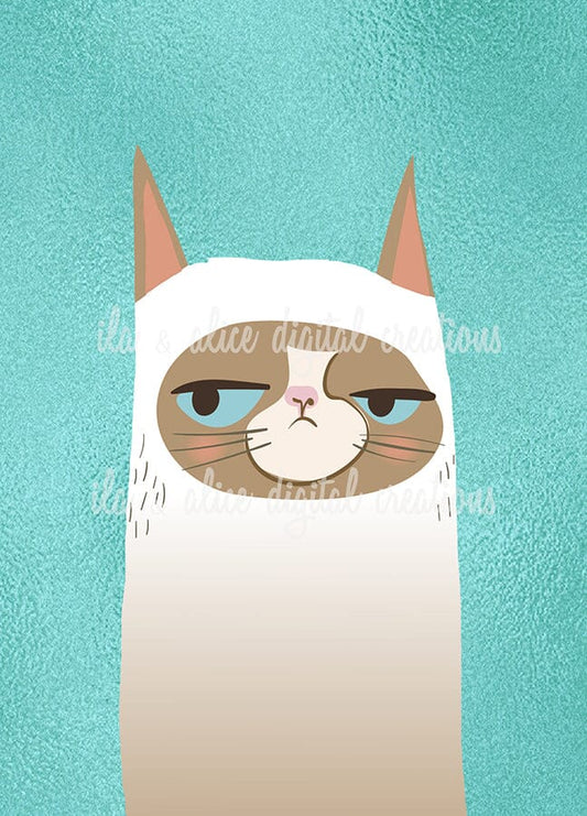 Funny Cat Illustration Postcards Post Cards ila & alice