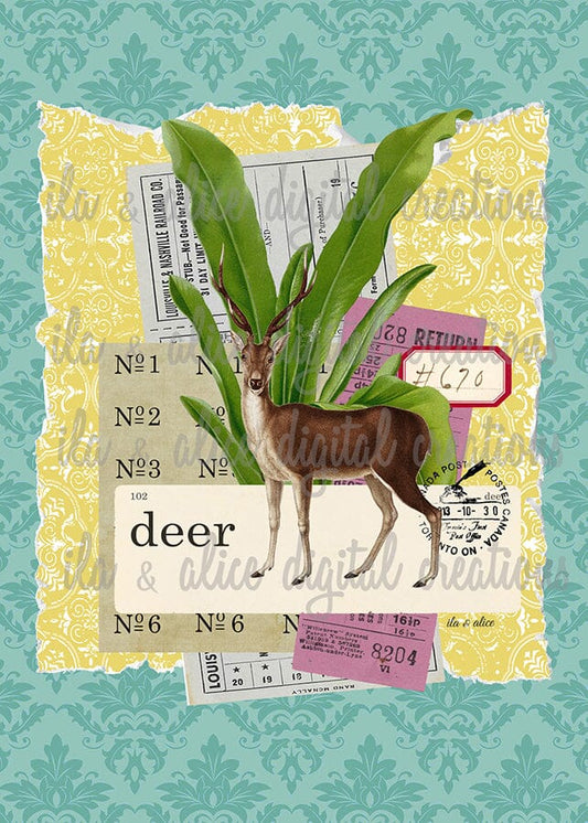 Woodland Collage Postcards Post Cards ila & alice