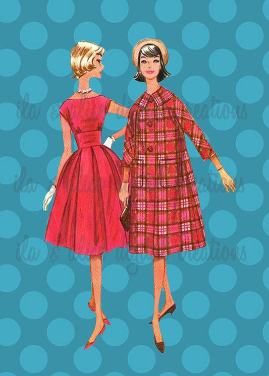 Retro Fashion Postcards Post Cards ila & alice