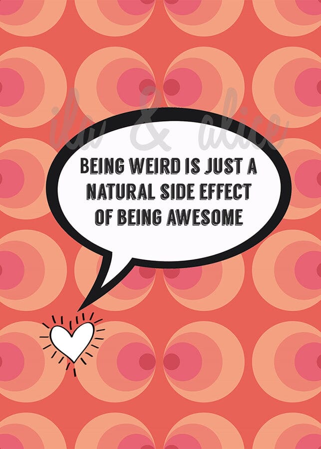 Weird is Good Postcards Post Cards ila & alice
