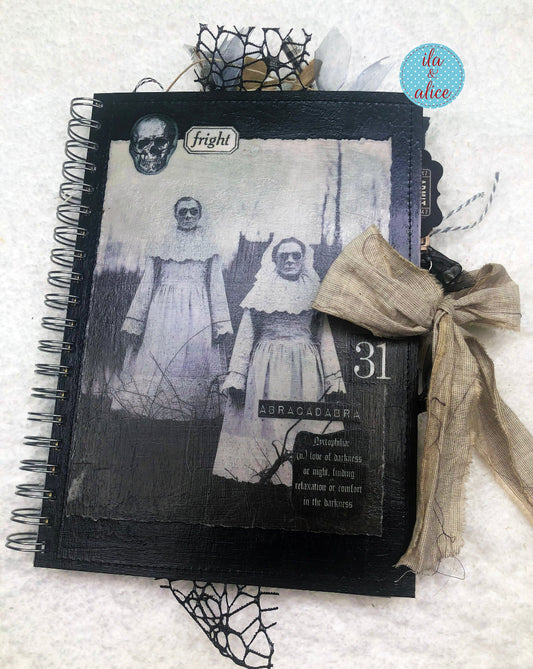 Creepy Witches Halloween Junk Journal with Ghosts & Ghouls Journal ila & alice 