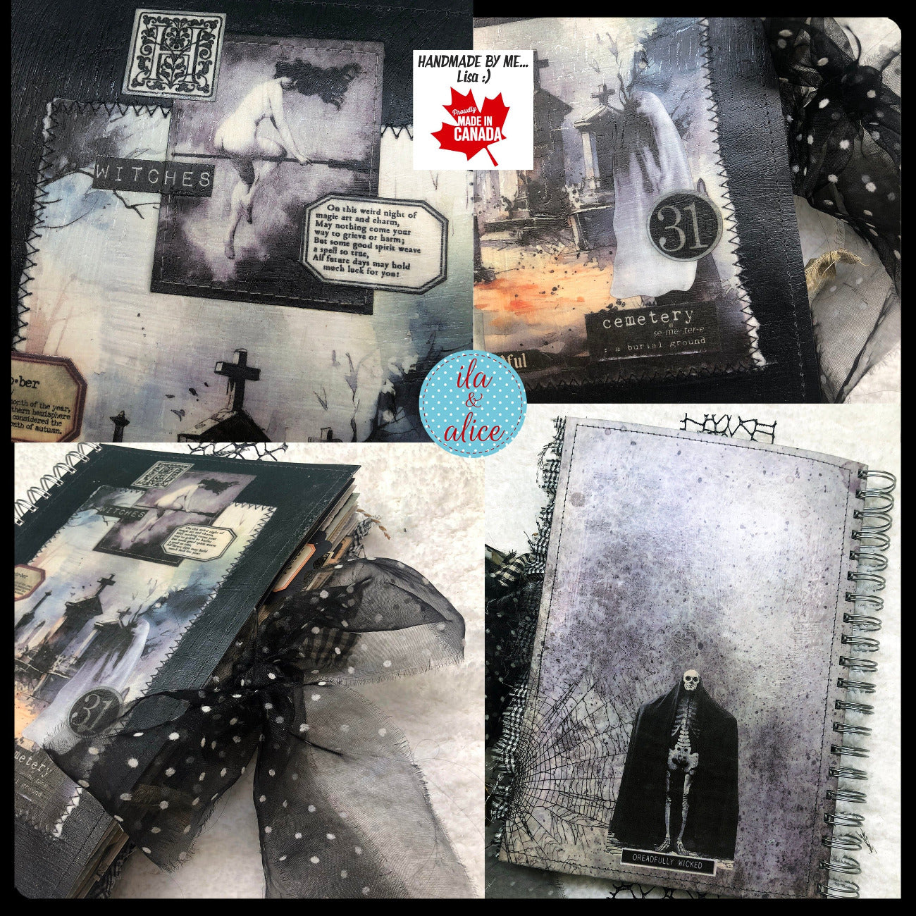 Haunted Souls Halloween Junk Journal with Ghosts & Ghouls Journal ila & alice 