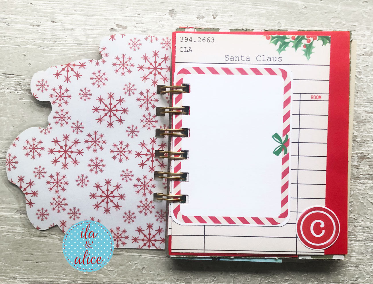 Christmas Mini Journal No. 3 | Vintage Christmas Elf Mini Junk Journal