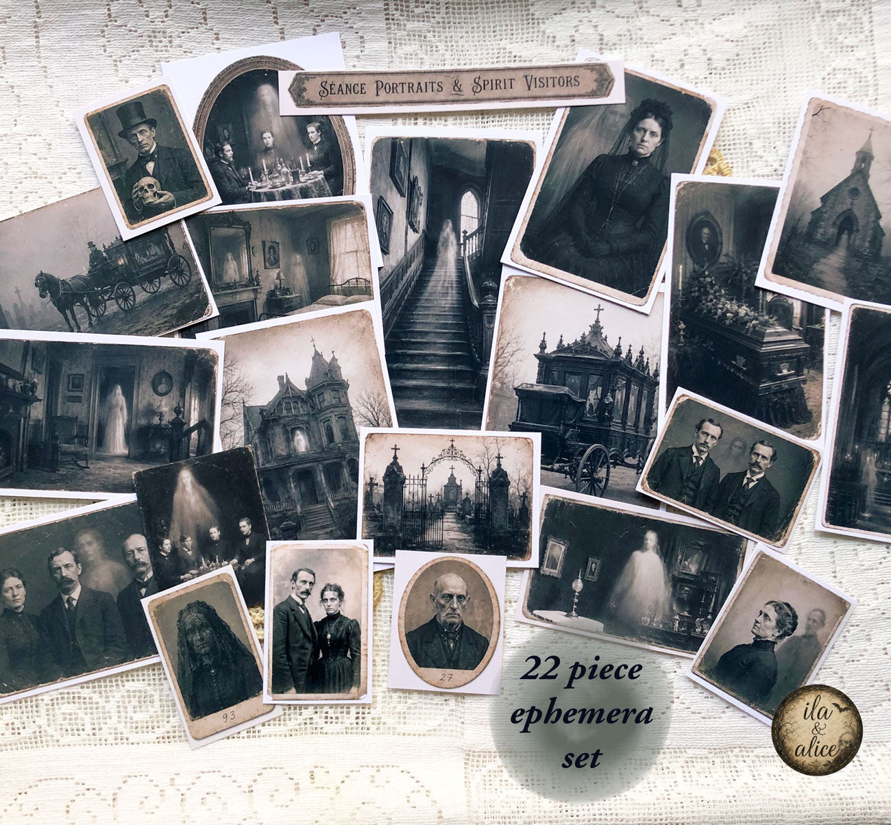 Spirit Visitors: Drawer No. 5 | Haunted Victorian Photo Ephemera Pack
