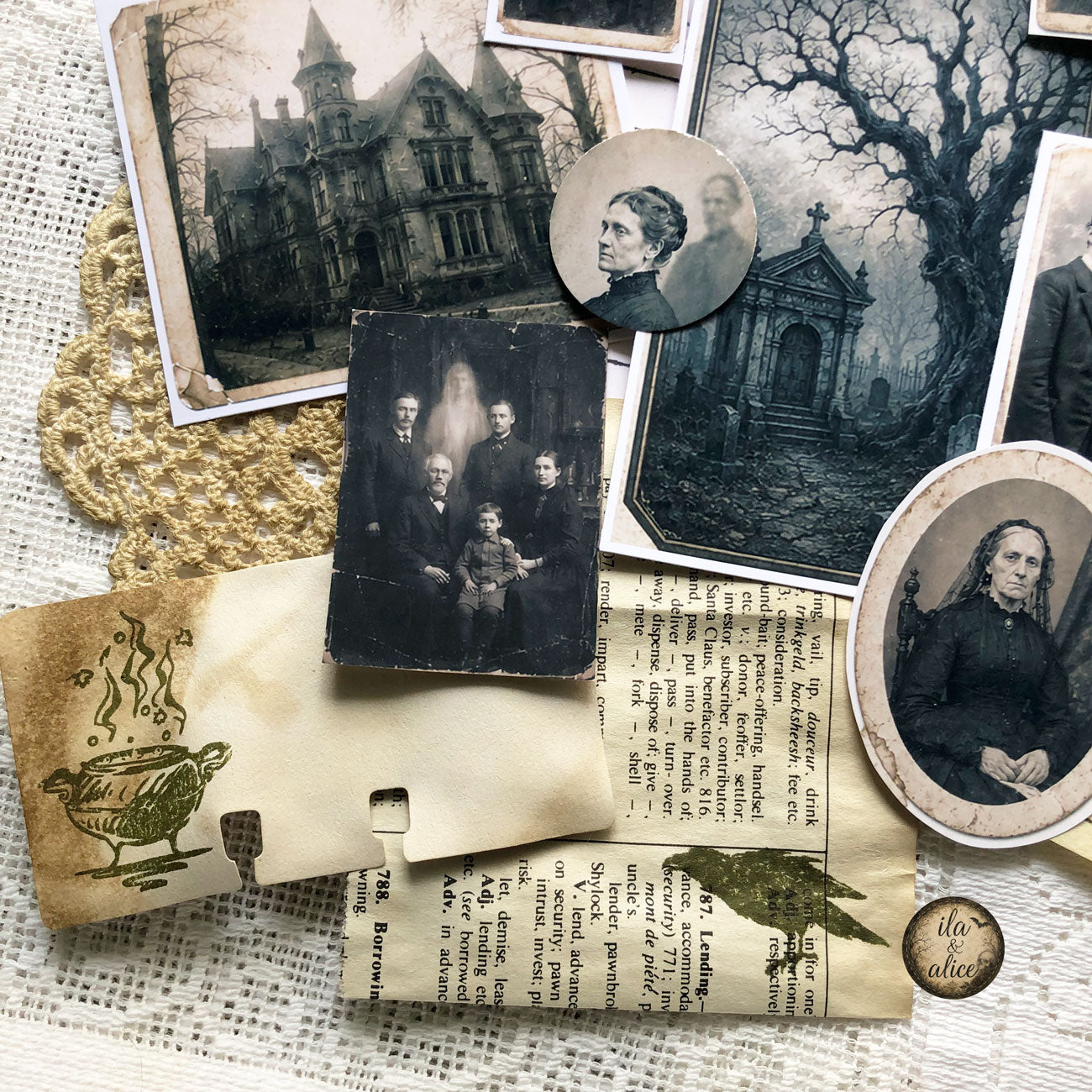 The Mourning House: Drawer No. 3 | Haunted Gothic Ephemera Pack