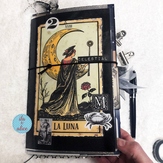 Moon Tarot Junk Journal with Collage Cover Journal ila & alice 