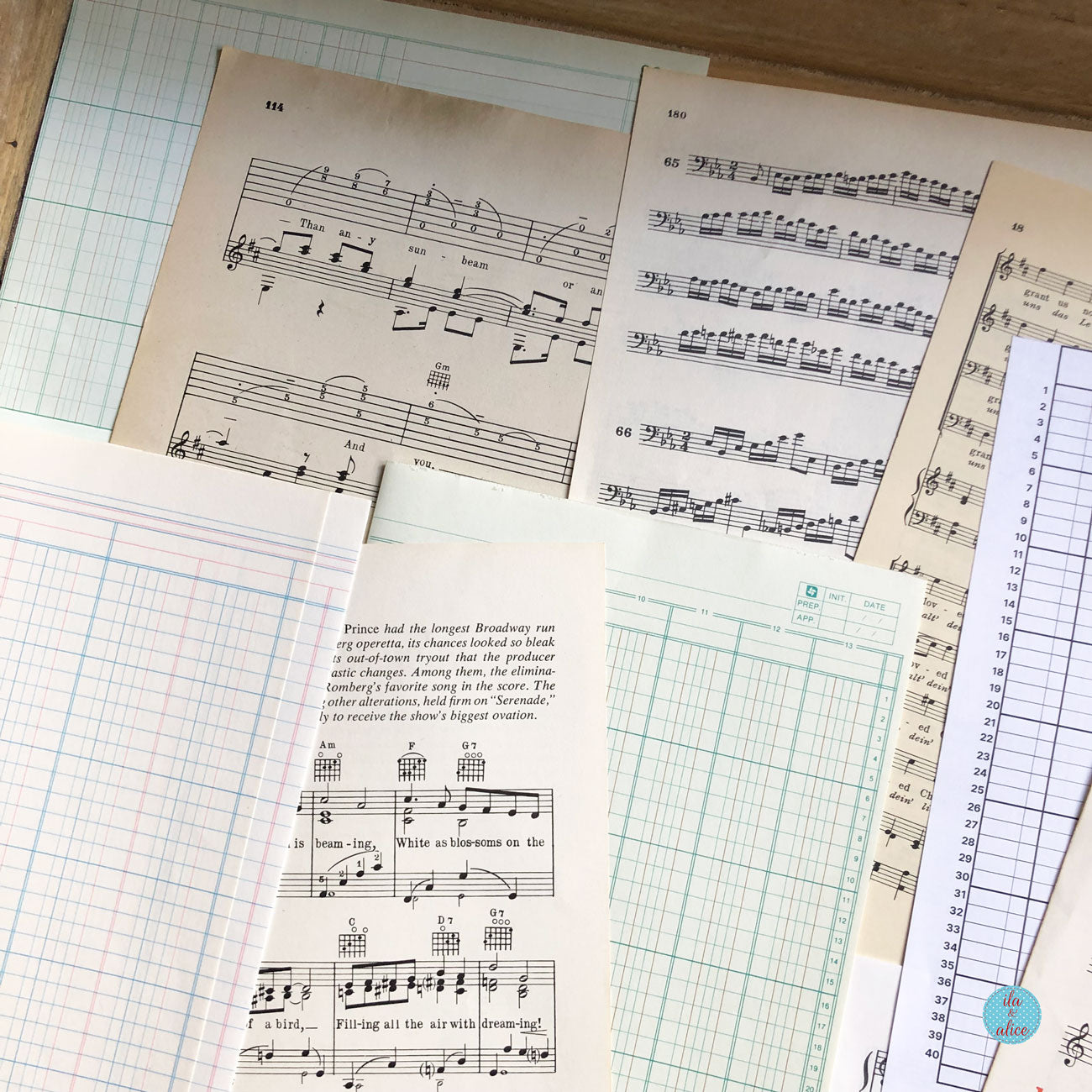 Vintage Music & Ledger Paper Pack