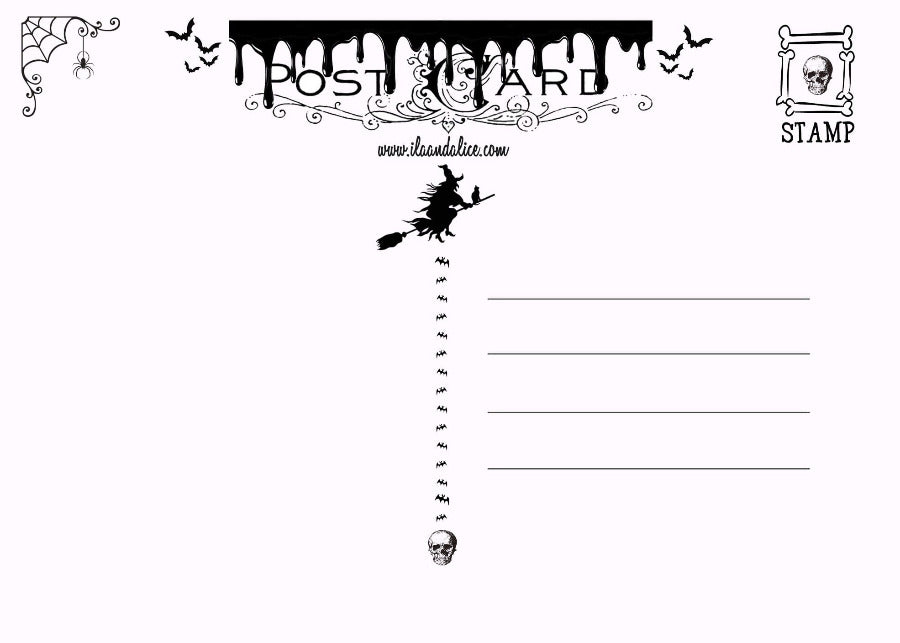Spooky Screamers Halloween Postcards Post Cards ila & alice 