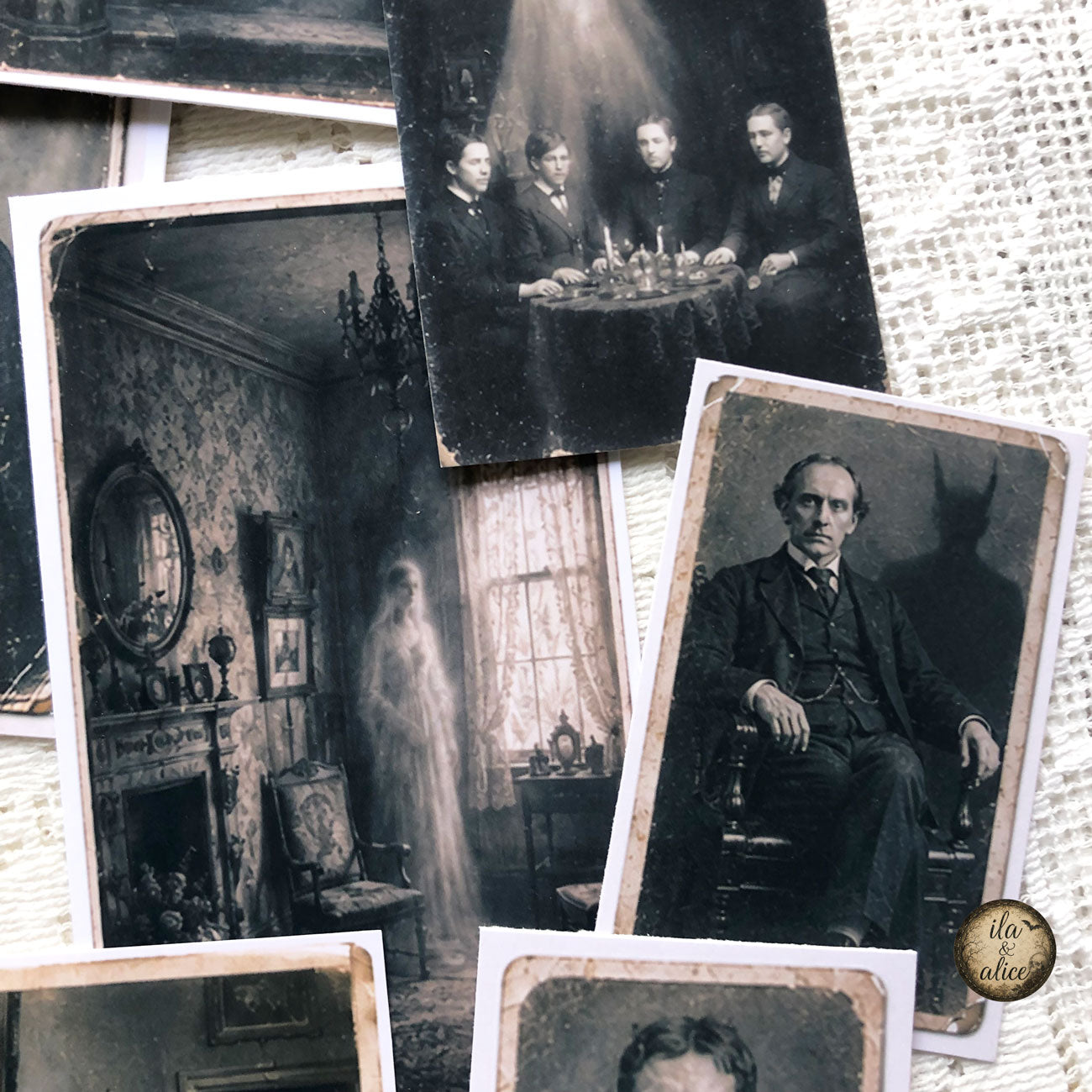 Restless Rooms: Drawer No. 4 | Haunted Victorian Photo Ephemera Pack