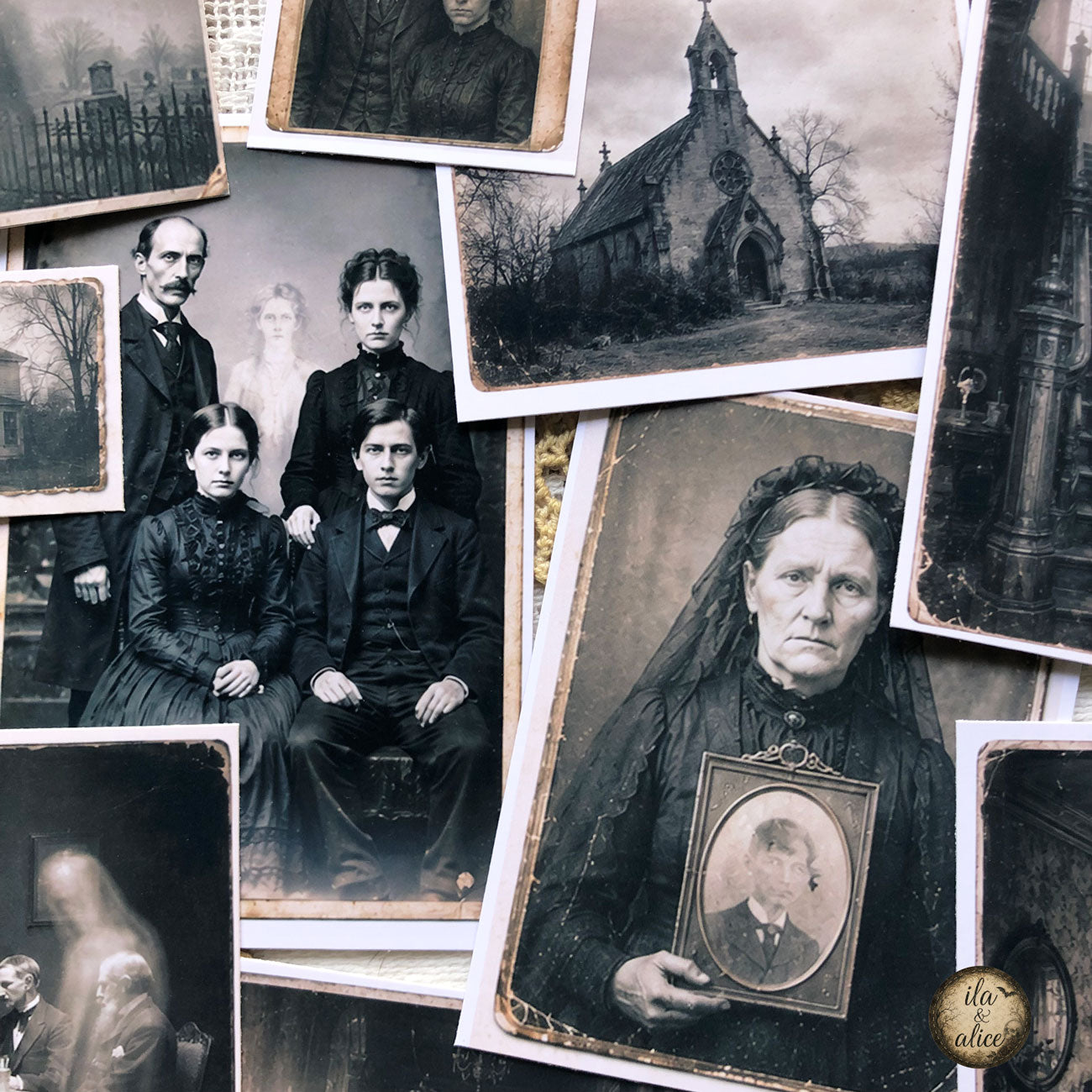 Restless Rooms: Drawer No. 4 | Haunted Victorian Photo Ephemera Pack