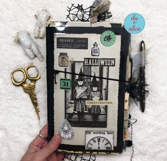 Curious Creatures & Witches Halloween Junk Journal Journal ila & alice 
