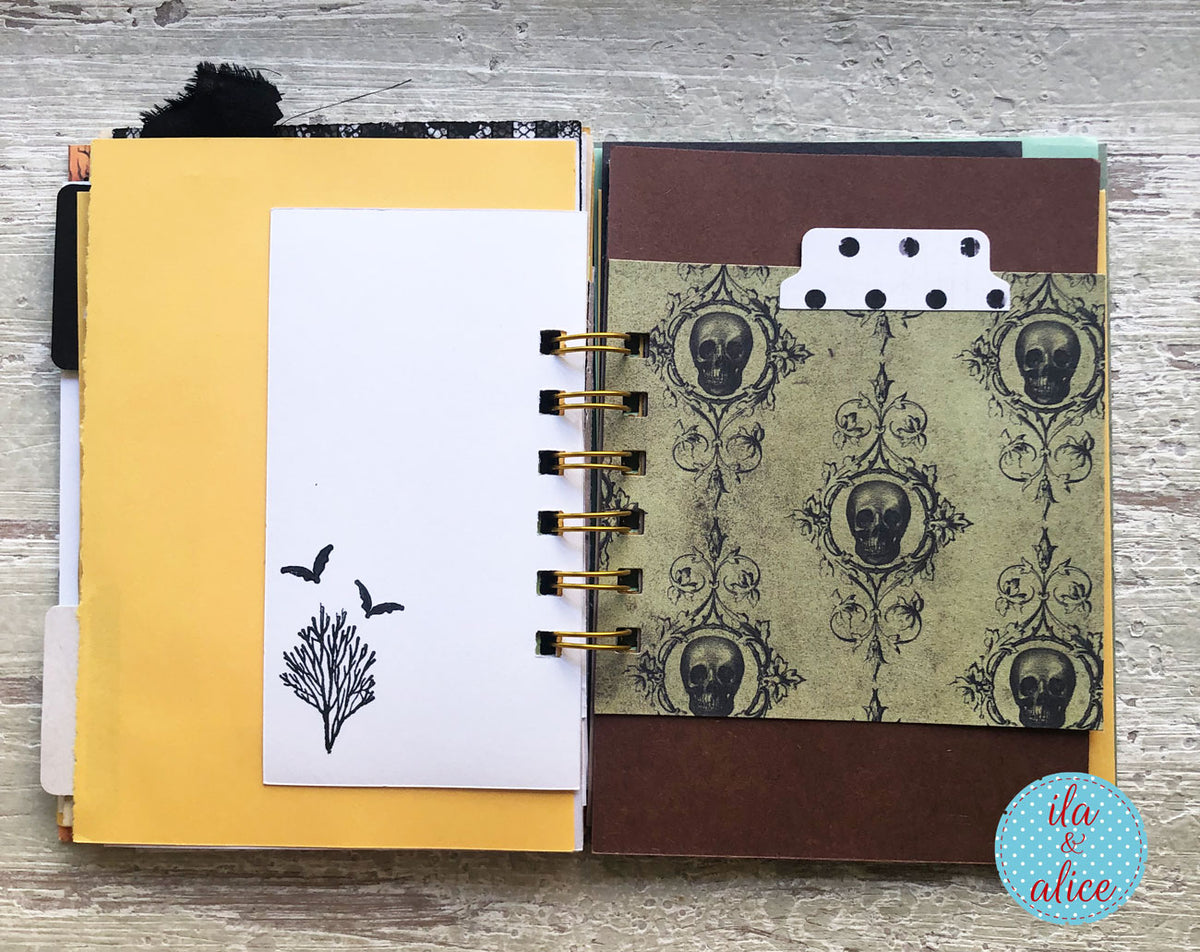 Halloween Mini Journal No. 7 | Spooky Haunted House Mini Junk Journal