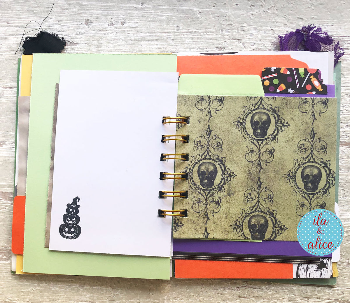 Halloween Mini Journal No. 2 | Vintage Jack O’Lantern Mini Junk Journal