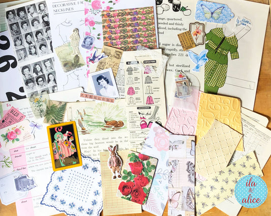 Collected Curiosities No. 05 – Sewing Room Scrapbook Mix (8×12)