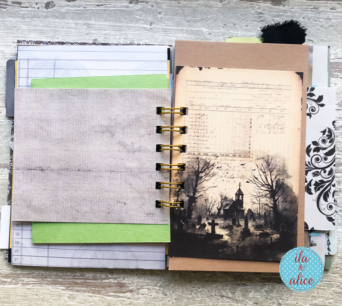 Halloween Mini Journal No. 6 | Haunted Victorian Portrait Junk Journal