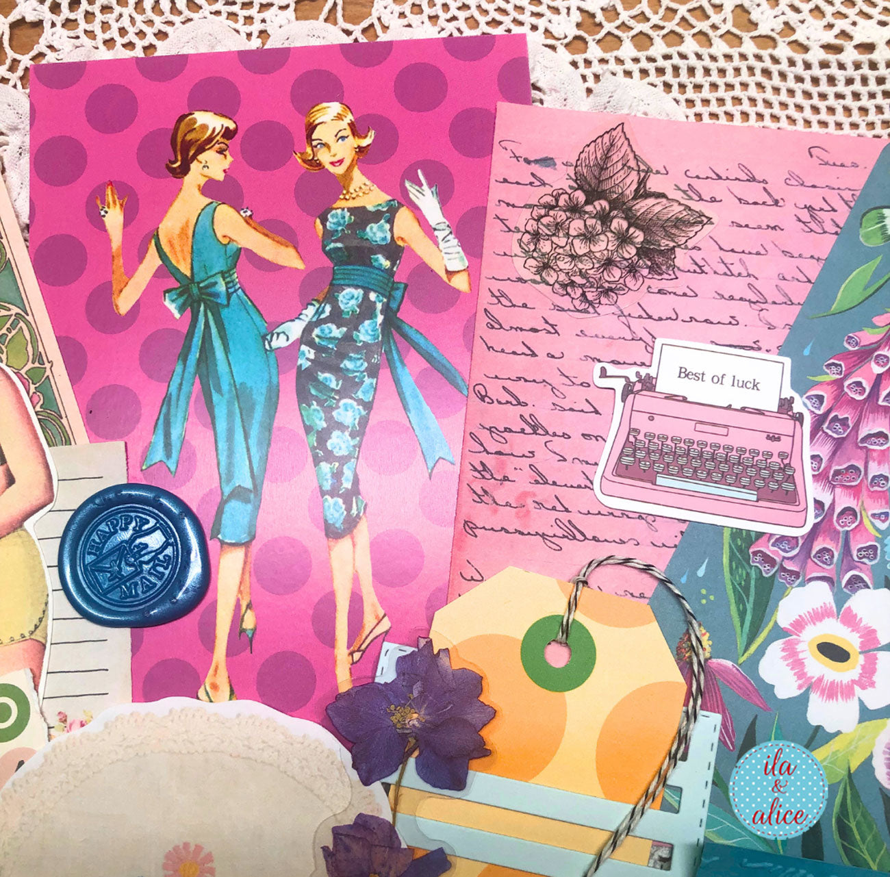 Bright Ephemera Pack-Junk Journal and Postcard Pack