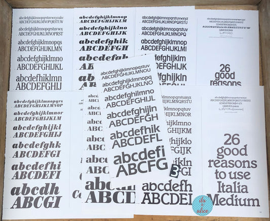 Vintage Typeface Pages Paper Pack | Original Typography Specimen Book Pages No. 3