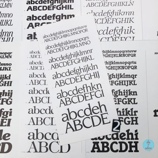 Vintage Typeface Pages Paper Pack | Original Typography Specimen Book Pages No. 2