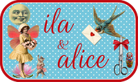ila and alice logo home of unique postcards