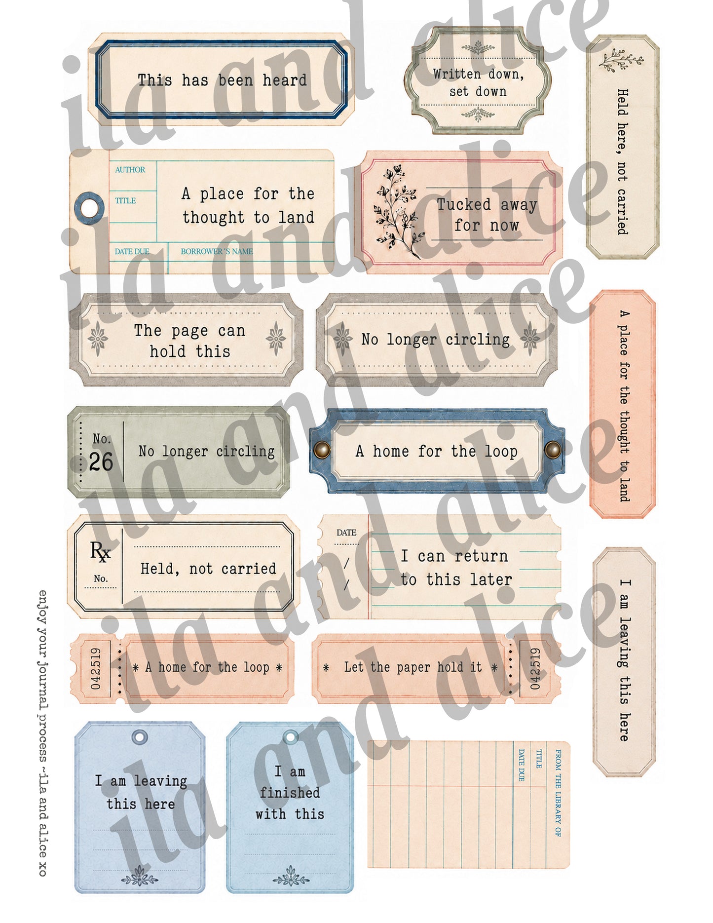 Loop Journal Companion Kit | Printed Journal Pages Mailed to You