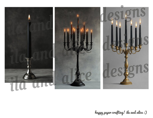 Digital Black Candles Journal Tags Journal ila & alice 