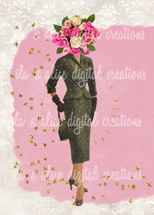 Floral Fashion Postcards Post Cards ila & alice 
