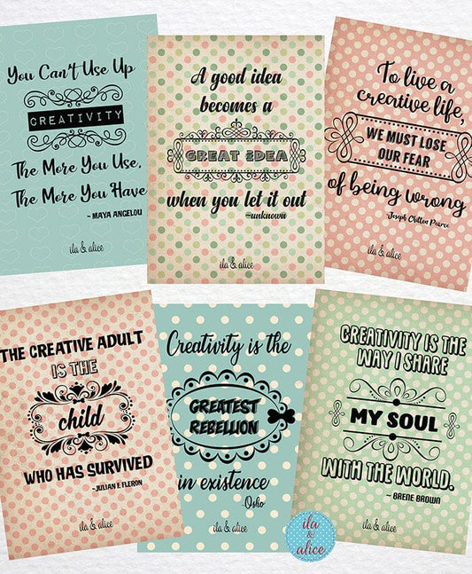 Literary Quote Postcards for Creative People Post Cards ila & alice 