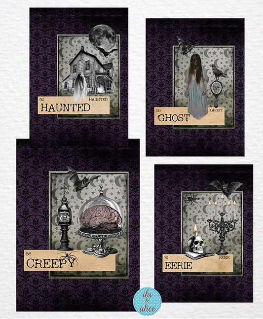 Dark Eerie Spooky Postcards Post Cards ila & alice 